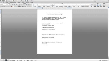 4 step problem solving