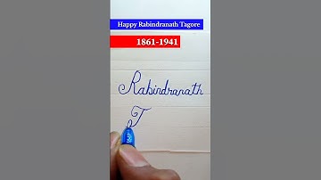 ✍🏻 Happy Rabindranath Tagore 🌹 II #rabindranathtagore #cursivewriting #army #trending  😀❤️