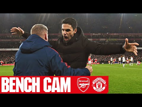 BENCH CAM | Arsenal vs Manchester United (3-2) | All the action and reactions!