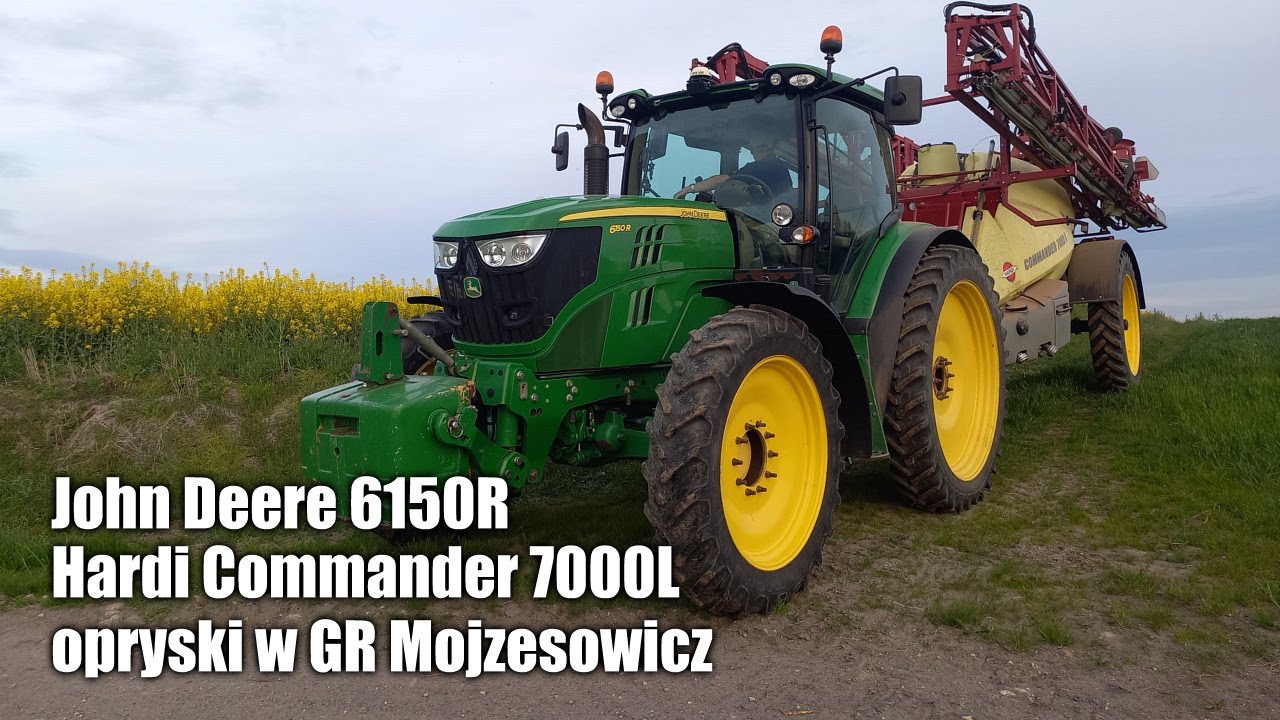 maxresdefault John Deere 6150R z opryskiwaczem Hardi Commander 7000L – opryski w GR Mojzesowicz   VIDEO