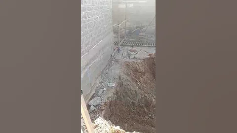 Excavation of Footings beside existing building #construction #civilengineering #civil #nocopyright