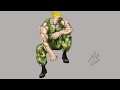 Krita Digital painting - Street Fighter Character Guile