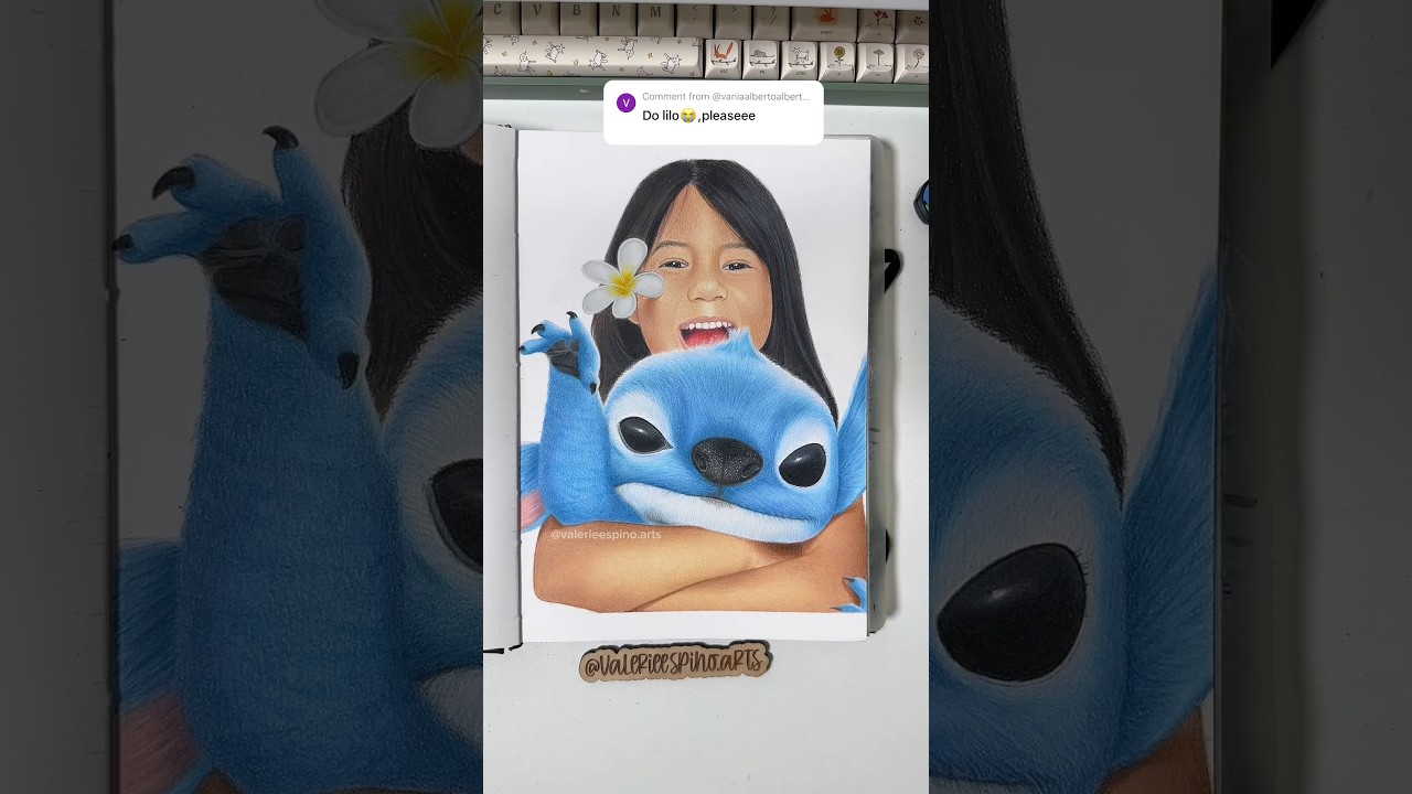 ASMR Drawing Lilo and Stitch 