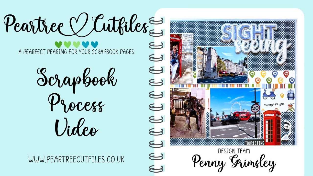 Scrapbook Process | Double Page | “Sight Seeing” | Peartree Cutfiles + Echo Park | Layout 95