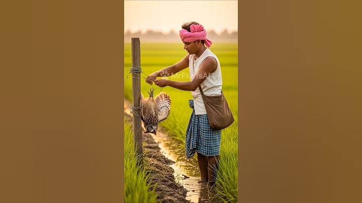Farm worker saves owl #nature #wildliferescue #animalrescue #ai #shorts #animals #owl