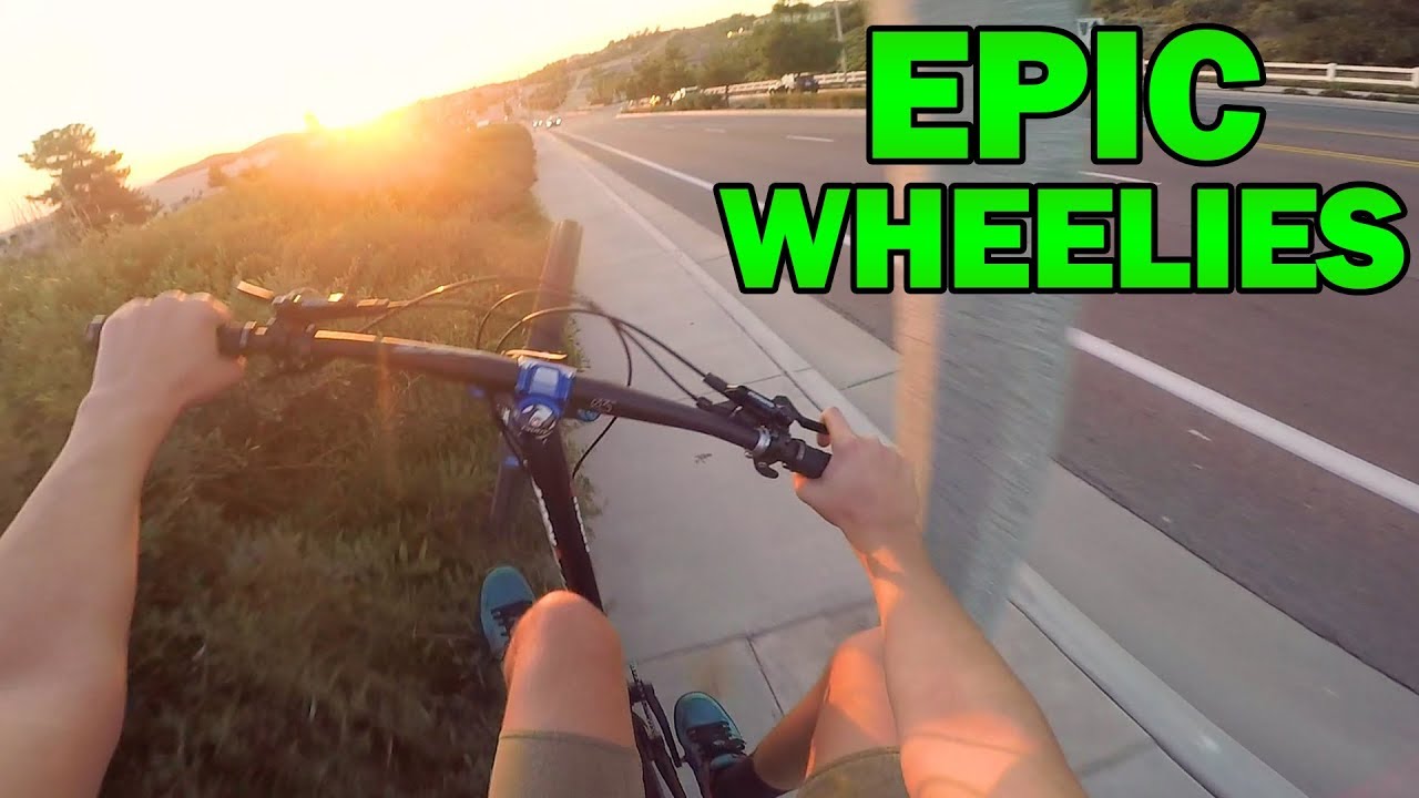 INSANE MOUNTAIN BIKE COASTER WHEELIES YouTube