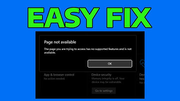 How To Fix Memory Integrity Device Security Page Not Available