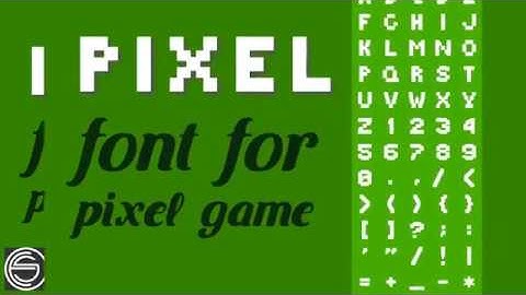 Pixel Sprite Font For Game Developers