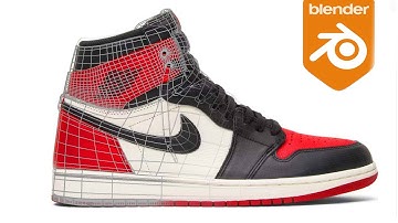 3D Modeling Jordan 1 Sneakers in Blender Full breakdown
