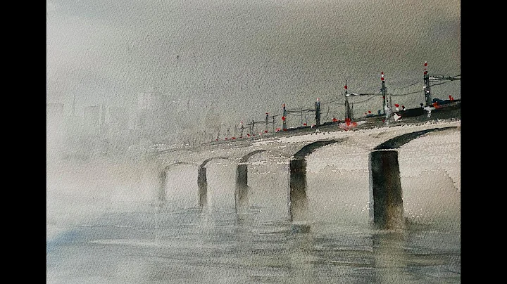 Paint a Misty Watercolour River Landscape, Progres...
