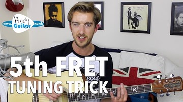 5th Fret Tuning Trick - Tune Your Guitar By Ear Without A Tuner!