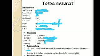 كيفية كتابة سيرة ذاتية باللغة الألمانية (Lebenslauf)