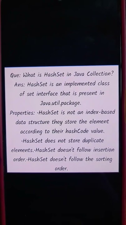 What is HashSet in Java Collection?#java #technical # ...
