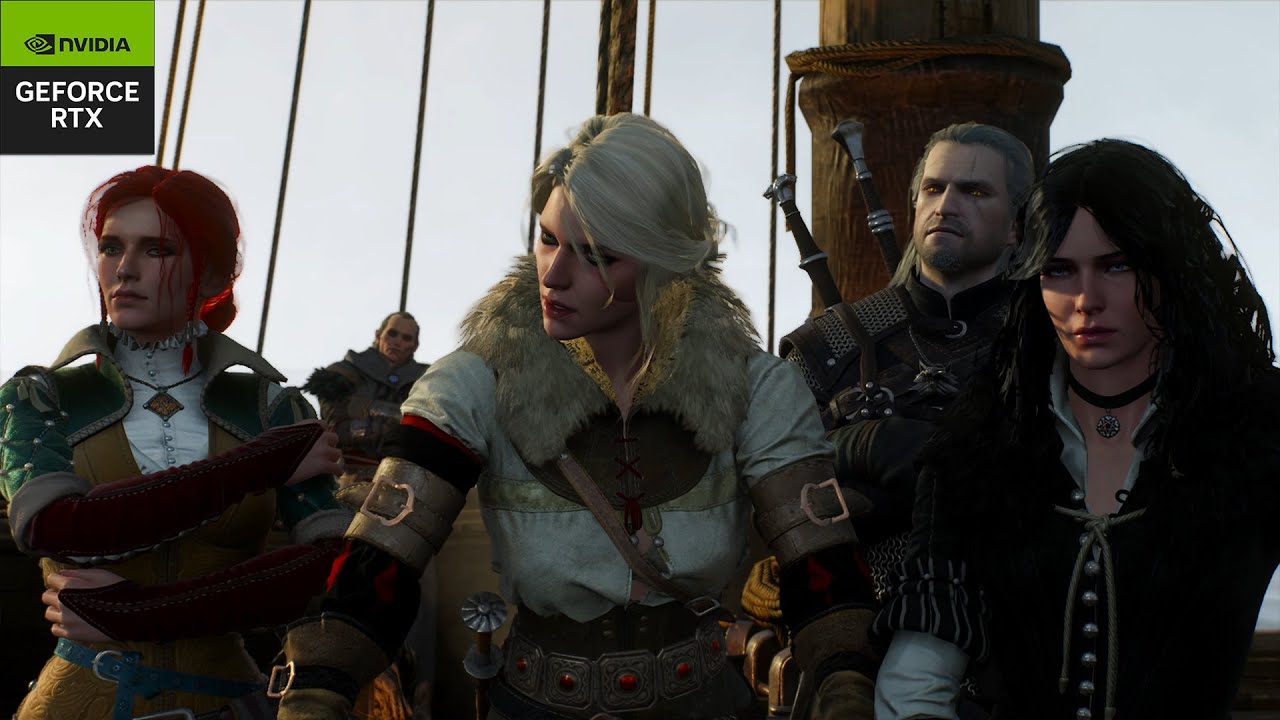 [4K] Golden Trio feat. Better Vanilla Lighting Changes | RTX and DLSS On Gameplay (Witcher 3)