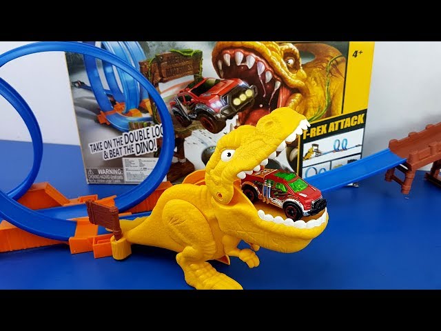 Metal Machines Double Loop Dino Track T-Rex Attack Unboxing