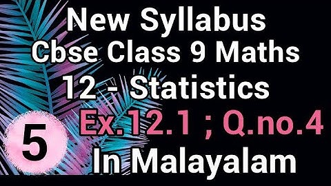 Exercise 12.1 Q.no.4 Cbse Class 9 Maths Chapter 12 New Syllabus In Malayalam