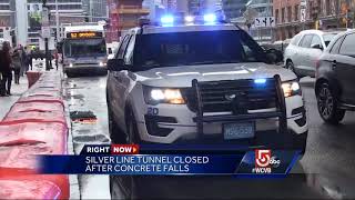 Silver Line tunnel closed after concrete falls