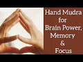 Hand mudra to increase brain power memory  focus  yoga mudra for autism  hakini mudra