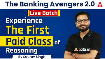 The Banking Avengers 2.0 | Experience The First Paid Class of Reasoning by Saurav Singh