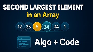 Second Largest Element in an Array | Easy Approach of finding the Second Largest Element in an Array