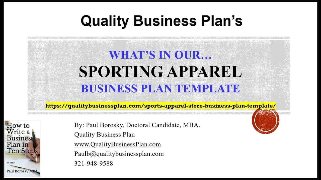sports apparel business plan