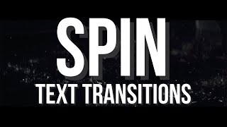 Spin Text Transitions Premiere Pro Presets