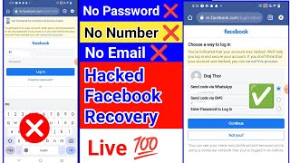 Recover Hacked Facebook Account Whitout Email and Password || How to Recover Facebook Account