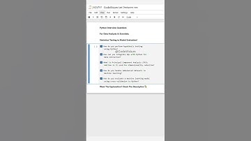 Python Interview Questions for Data Analysts & Scientists: Statistical Testing to Model Evaluation!