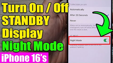 🌙 iPhone 16/16 Pro Max: How to Turn On/Off STANDBY Display Night Mode