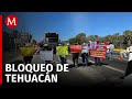 En Tehuacán, pobladores realizan bloqueo por creación de un pozo de agua