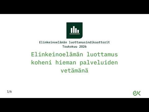Luottamusindikaattori, toukokuu 2026