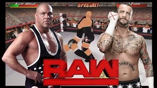 Kurt Angle Vs Cm Punk In Raw - Wr3D