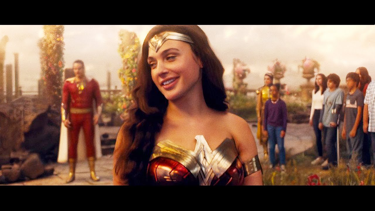 Shazam Fury Of The Gods Wonder Woman Scene and Justice League