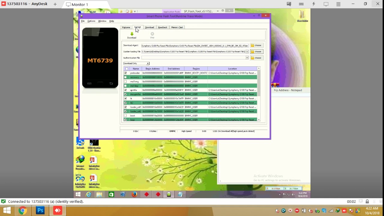Symphony G100 Frp Unlock With SP Tool Video