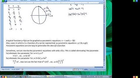 Calculus 3 - Parametric Equations, Eliminating the Parameter