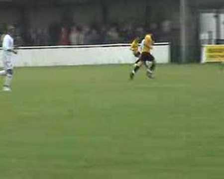 Justin Keeler creates a chance for Richard Gillespie in the Southern League Premier Division game against Kings Lynn