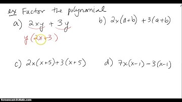 5.3 Factoring Polynomials