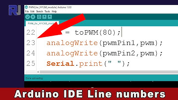 How to display line numbers in Arduino IDE program
