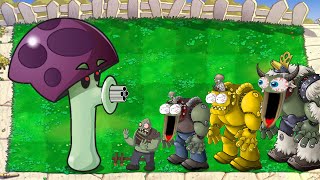 SCAREDY SHROOM VS all zombies VS giga gargantuar VS dr zomboss PLANTS VS ZOMBIES BATTLEZ