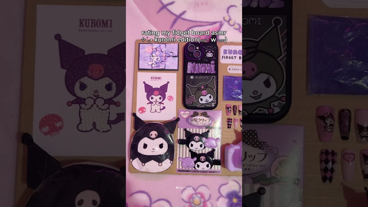 kuromi fidget board asmr#fidget #kuromi#asmr#diy#craft#sanrio#hellokitty#fyp#shorts#kawaii#aesthetic