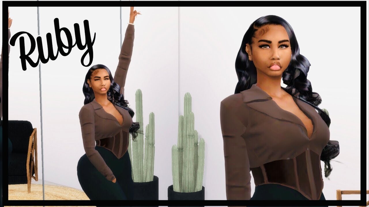 SIMS 4 CAS | Ruby | Sim Download + CC Links - YouTube