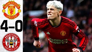 Manchester United vs Brentford 4-0 - All Goals and Highlights - 2024 🔥 GARNACHO