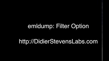 emldump: Filter Option