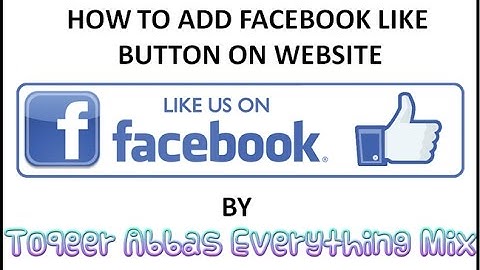 How To Add Facebook Like Button On Website In Urdu/Hindi