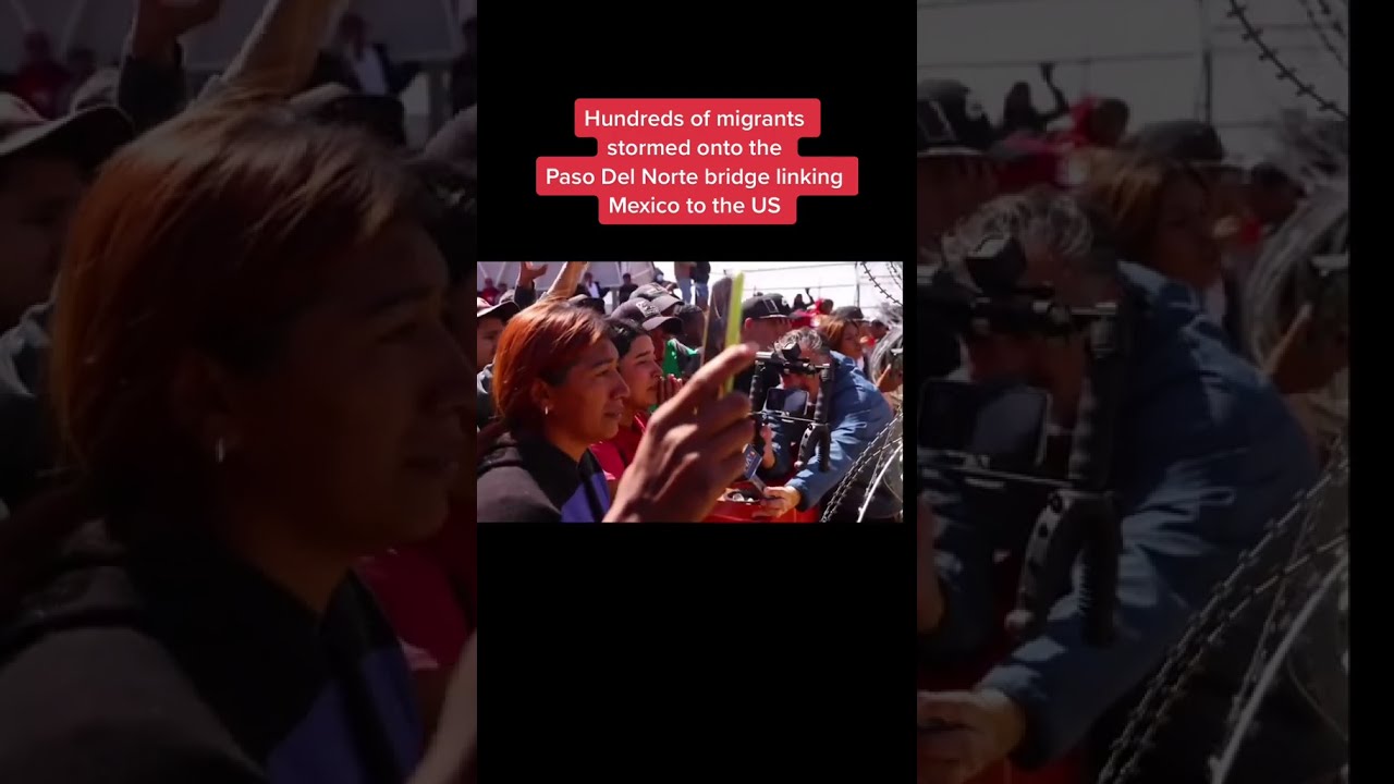 Watch What Happens When Hundreds Of Migrants Rush Across US Mexico Border Bridge Shorts