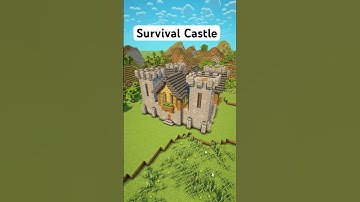 Minecraft Survival Castle #minecraft #tutorial #building  #starterbuild #shorts #castle