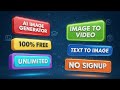 FREE AI Image &amp; Video Generator: Text to Image, Image to Video (No Sign-up, Unlimited)