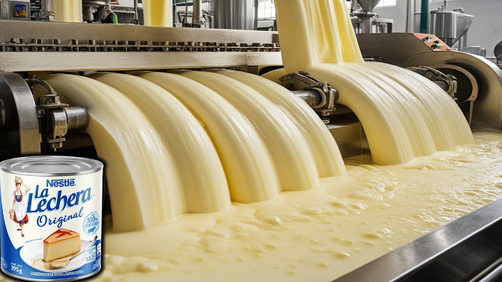 COMO se HACE la LECHE CONDENSADA con leche de vaca en la FÁBRICA🥫