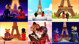 All Ladybug And Cat Noirs Moments At The Eiffel Tower