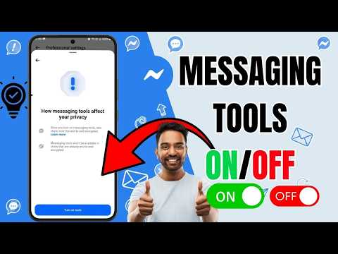 How to Turn On/Off Messaging Tools on Messenger (2026) 💬⚙️ | Enable or Disable Messeging option